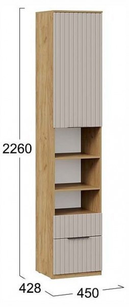 Шкаф комбинированный Хилтон Исп. 2 в Муравленко - muravlenko.ok-mebel.com | фото 4