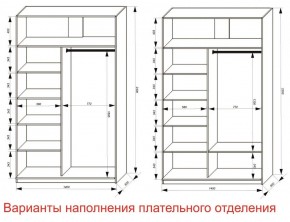 Шкаф-купе 1400 серии SOFT D6+D6+B2+PL3 (2 ящика+2штанги) профиль «Капучино» в Муравленко - muravlenko.ok-mebel.com | фото 7