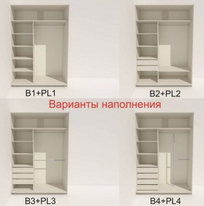 Шкаф-купе 1400 серии SOFT D8+D2+B2+PL4 (2 ящика+F обр.штанга) профиль «Графит» в Муравленко - muravlenko.ok-mebel.com | фото 6