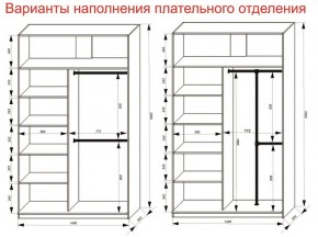 Шкаф-купе 1400 серии SOFT D8+D2+B2+PL4 (2 ящика+F обр.штанга) профиль «Графит» в Муравленко - muravlenko.ok-mebel.com | фото 7