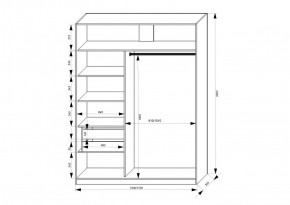 Шкаф-купе 1500 серии NEW CLASSIC K3+K3+B2+PL1 (2 ящика+1 штанга) профиль «Капучино» в Муравленко - muravlenko.ok-mebel.com | фото 3