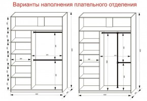 Шкаф-купе 1600 серии SOFT D1+D3+B2+PL1 (2 ящика+1штанга) профиль «Графит» в Муравленко - muravlenko.ok-mebel.com | фото 7