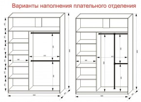 Шкаф-купе 1600 серии SOFT D6+D6+B2+PL3 (2 ящика+2штанги) профиль «Капучино» в Муравленко - muravlenko.ok-mebel.com | фото 7