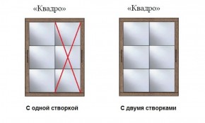 Шкаф-купе №19 Серия 3 Квадро (1500) Ясень анкор светлый в Муравленко - muravlenko.ok-mebel.com | фото 3