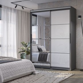 Шкаф-купе Крафт-6 1.6 м ШКК-06 (графит) в Муравленко - muravlenko.ok-mebel.com | фото