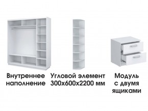 Шкаф-купе «ТАНДЕМ» 3-х дверный в белом профиле (Дверь К+К+К) 2100/h2200 в Муравленко - muravlenko.ok-mebel.com | фото 3