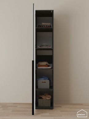 Шкаф Linnea MHR-1-2 2050х400х510 (Графит-М 11.1.25) в Муравленко - muravlenko.ok-mebel.com | фото 4