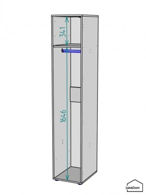 Шкаф Linnea MHR-1 2050х400х510 (ДВ-М 11.1.25) в Муравленко - muravlenko.ok-mebel.com | фото 3