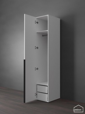 Шкаф Linnea MHR-1-3 2050х400х510 (Белый-М 11.1.1) в Муравленко - muravlenko.ok-mebel.com | фото 5