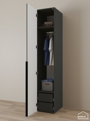 Шкаф Linnea MHR-1-3 2050х400х510 (Графит-М 11.1.25) в Муравленко - muravlenko.ok-mebel.com | фото 5