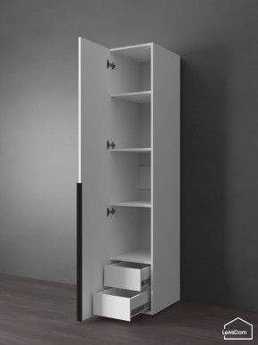 Шкаф Linnea MHR-1-4 2050х400х510 (Белый-М 11.1.1) в Муравленко - muravlenko.ok-mebel.com | фото 6