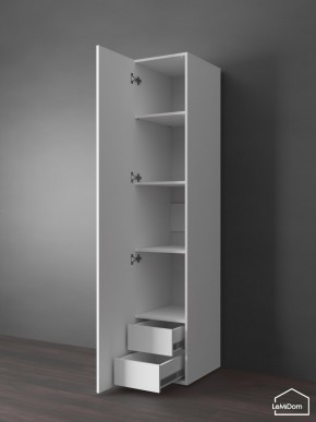 Шкаф Linnea MHR-1PO-4 2050х400х510 (Белый-М 11.1.1) в Муравленко - muravlenko.ok-mebel.com | фото 4