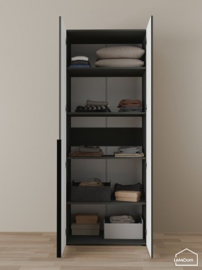 Шкаф Linnea MHR-2-2 2050х800х510 (Графит-М 11.1.25) в Муравленко - muravlenko.ok-mebel.com | фото 4