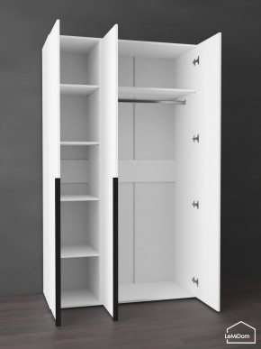 Шкаф Linnea MHR-3-1 2050х1200х510 (Белый-М 11.1.2) в Муравленко - muravlenko.ok-mebel.com | фото 4