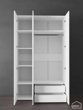 Шкаф Linnea MHR-3PO-2 2050х1200х510 (Белый-М 11.1.1) в Муравленко - muravlenko.ok-mebel.com | фото 5