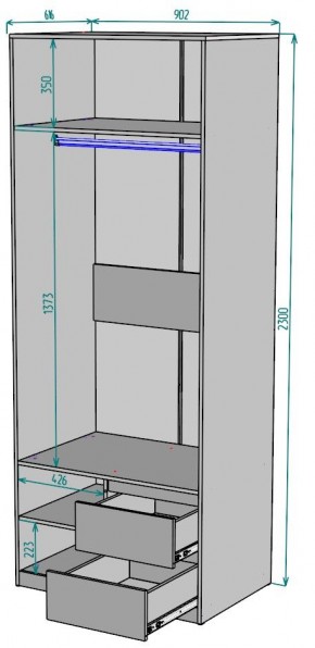 Шкаф Мальта H200 в Муравленко - muravlenko.ok-mebel.com | фото 2