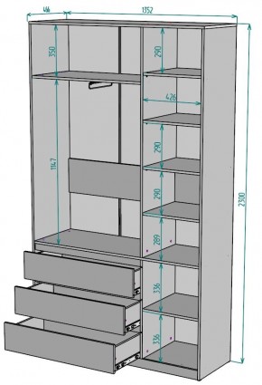 Шкаф Мальта H205 в Муравленко - muravlenko.ok-mebel.com | фото 2