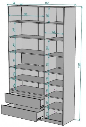 Шкаф Мальта H215 в Муравленко - muravlenko.ok-mebel.com | фото 2