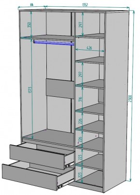 Шкаф Мальта H217 в Муравленко - muravlenko.ok-mebel.com | фото 2