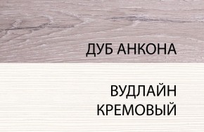 Шкаф открытый 1D, OLIVIA, цвет вудлайн крем/дуб анкона в Муравленко - muravlenko.ok-mebel.com | фото 2