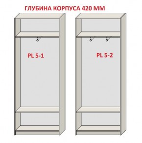 Шкаф распашной серия «ЗЕВС» (PL3/С1/PL2) Серый камень/Небраска натуральный в Муравленко - muravlenko.ok-mebel.com | фото 8
