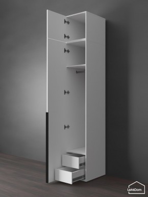 Шкаф с антресолью Linnea MHR-1A-3 2450х400х510 (Белый-М 11.1.2) в Муравленко - muravlenko.ok-mebel.com | фото 6