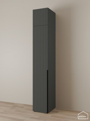 Шкаф с антресолью Linnea MHR-1A-4 2450х400х510 (Графит-М 11.1.25) в Муравленко - muravlenko.ok-mebel.com | фото
