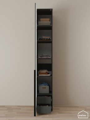 Шкаф с антресолью Linnea MHR-1A-4 2450х400х510 (Графит-М 11.1.25) в Муравленко - muravlenko.ok-mebel.com | фото 4