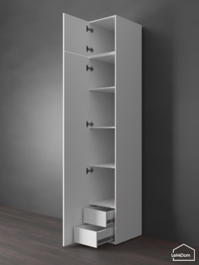 Шкаф с антресолью Linnea MHR-1POA-4 2450х400х510 (Белый-М 11.1.2) в Муравленко - muravlenko.ok-mebel.com | фото 5