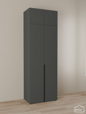 Шкаф с антресолью Linnea MHR-2A-3 2450х800х510 (Графит-М 11.1.25) в Муравленко - muravlenko.ok-mebel.com | фото
