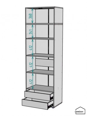 Шкаф с антресолью Linnea MHR-2A-4 2450х800х510 (Белый-М 11.1.2) в Муравленко - muravlenko.ok-mebel.com | фото 3