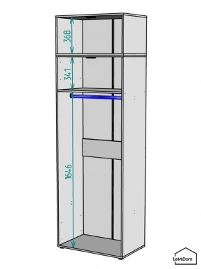 Шкаф с антресолью Linnea MHR-2POA-1 2450х800х510 (Белый-М 11.1.1) в Муравленко - muravlenko.ok-mebel.com | фото 3