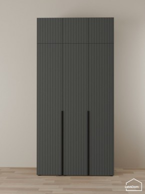 Шкаф с антресолью Linnea MHR-3A-1 2450х1200х510 (Графит-М 11.1.25) в Муравленко - muravlenko.ok-mebel.com | фото