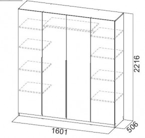 Шкаф ШК-5 (1600) Графит в Муравленко - muravlenko.ok-mebel.com | фото 2