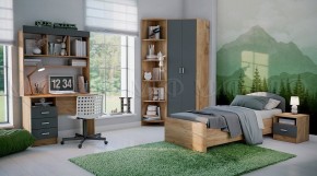 МАРТИНА Шкаф угловой (Графит/Дуб крафт) в Муравленко - muravlenko.ok-mebel.com | фото 3