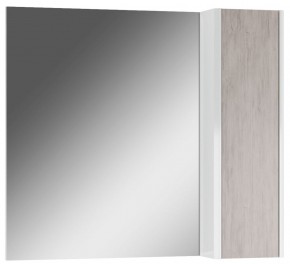 Шкаф-зеркало Uno 80 Дуб серый левый/правый Домино (DU1504HZ) в Муравленко - muravlenko.ok-mebel.com | фото