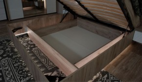 Спальня Джулия Кровать 160 МИ с подъемным механизмом Дуб крафт серый в Муравленко - muravlenko.ok-mebel.com | фото 3