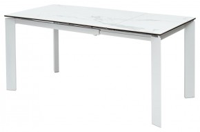 Стол CORNER 120 HIGH GLOSS STATUARIO керамика, стекло/ белый каркас, ®DISAUR в Муравленко - muravlenko.ok-mebel.com | фото 5