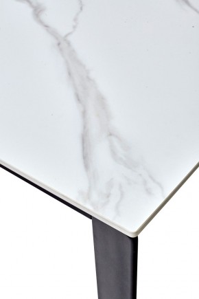 Стол CORNER 120 MATT WHITE MARBLE SOLID CERAMIC / BLACK, ®DISAUR в Муравленко - muravlenko.ok-mebel.com | фото 3