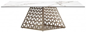 Стол ENNA 220 KL-188 Контрастный мрамор матовый, итальянская керамика/ каркас цвета шампань, ®DISAUR в Муравленко - muravlenko.ok-mebel.com | фото 10