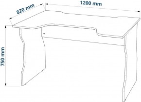 Стол компьютерный ВАРДИГ K1 120x82, антрацит/лайм в Муравленко - muravlenko.ok-mebel.com | фото 3