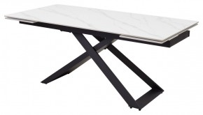 Стол LIVORNO 180 MATT WHITE MARBLE SOLID CERAMIC / BLACK, ®DISAUR в Муравленко - muravlenko.ok-mebel.com | фото 2