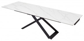 Стол LIVORNO 180 MATT WHITE MARBLE SOLID CERAMIC / BLACK, ®DISAUR в Муравленко - muravlenko.ok-mebel.com | фото 4