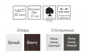 Стол раскладной Ялта-2 (опоры массив резной) в Муравленко - muravlenko.ok-mebel.com | фото 4