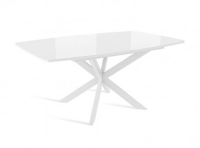Стол TWIST раздвижной со стеклом 1300 (+400) Белый/Белый в Муравленко - muravlenko.ok-mebel.com | фото