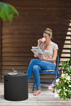 Столик-холодильник Кул-Стул (Cool stool) графит в Муравленко - muravlenko.ok-mebel.com | фото