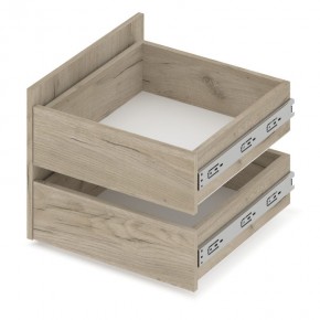 СТОУН С41 Шкаф 4-х створчатый с ящиками (серый дуб/белый) в Муравленко - muravlenko.ok-mebel.com | фото 5