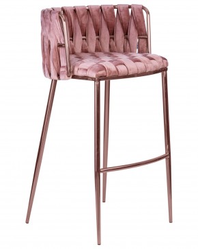 Стул барный DOBRIN EMMA ROSE GOLD, розовый велюр (VF-10) в Муравленко - muravlenko.ok-mebel.com | фото 2