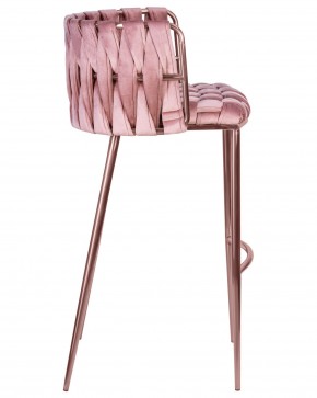 Стул барный DOBRIN EMMA ROSE GOLD, розовый велюр (VF-10) в Муравленко - muravlenko.ok-mebel.com | фото 3