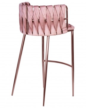 Стул барный DOBRIN EMMA ROSE GOLD, розовый велюр (VF-10) в Муравленко - muravlenko.ok-mebel.com | фото 4